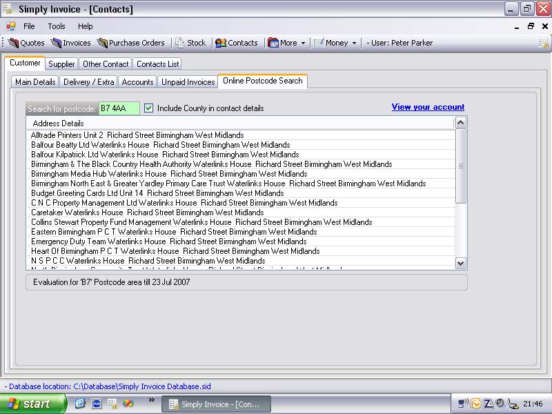 Royal Mail Postcode Lookup