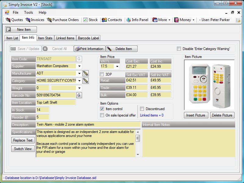 Invoice Software UK Professional invoicing and stock control system